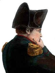 Portret Napoleona I (1769-1821) na wyspie św. Heleny.